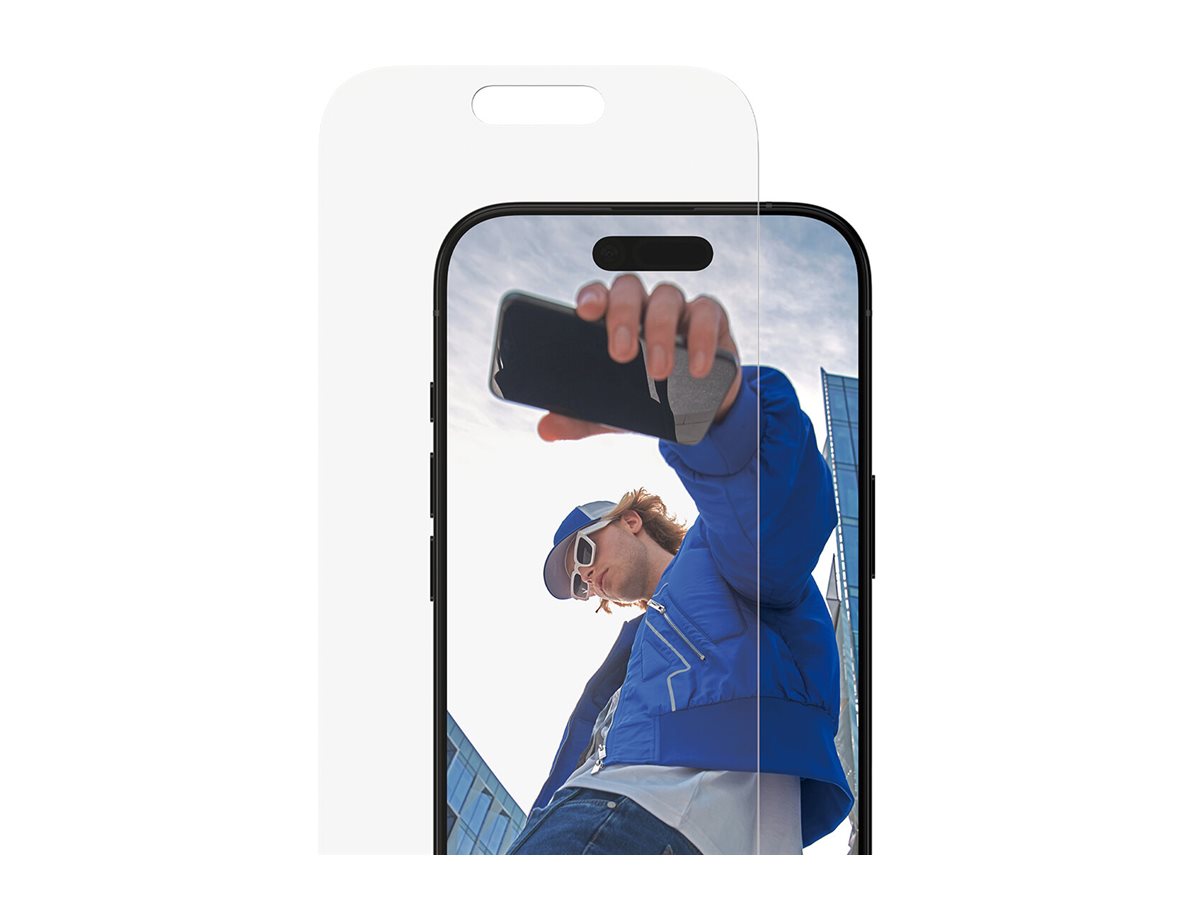 PanzerGlass� Screen Protector iPhone 17 | iPhone 16 Pro | Classic Fit w. EasyAligner — Close-up