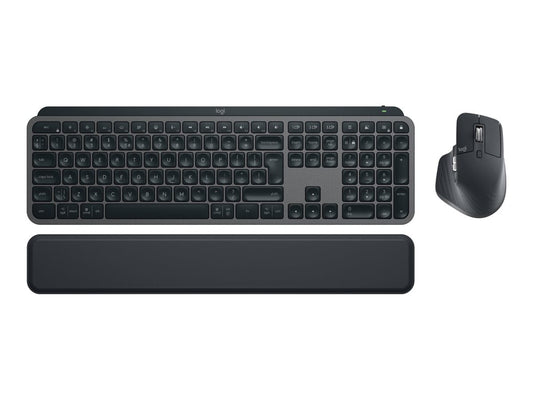 Logitech MX Keys S Combo - Toetsenbord en muis set - backlit - draadloos - Bluetooth LE - QWERTY - VS internationaal - toetsschakelaar: Scissor-Key - grafiet — Front