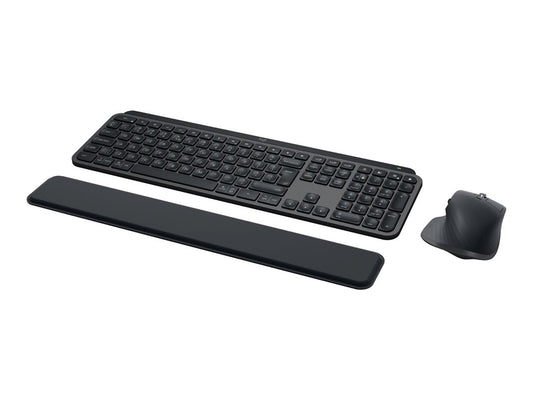 Logitech MX Keys S Combo - Toetsenbord en muis set - backlit - draadloos - Bluetooth LE - QWERTY - VS internationaal - toetsschakelaar: Scissor-Key - grafiet — Right-angle