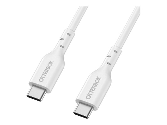 OtterBox - USB-kabel - USB-C (M) naar USB-C (M) - USB 2.0 - 3 A - 1 m - snel opladen - wit — Close-up