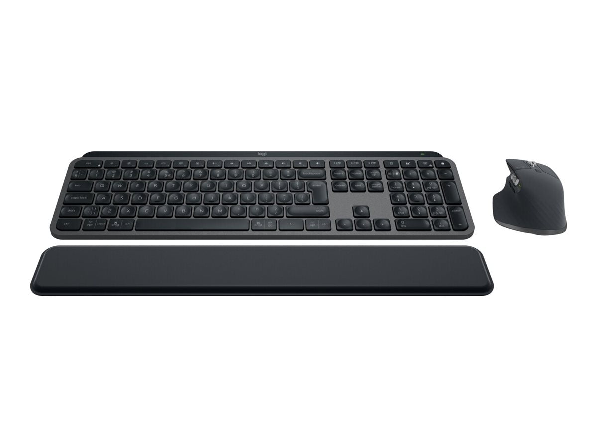 Logitech MX Keys S Combo - Toetsenbord en muis set - backlit - draadloos - Bluetooth LE - QWERTY - VS internationaal - toetsschakelaar: Scissor-Key - grafiet — Front