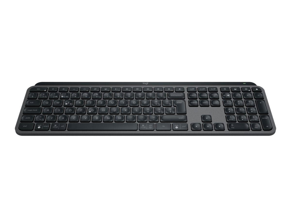 Logitech MX Keys S - Toetsenbord - backlit - draadloos - Bluetooth LE - QWERTY - VS-Engels - toetsschakelaar: Scissor-Key - grafiet — Front