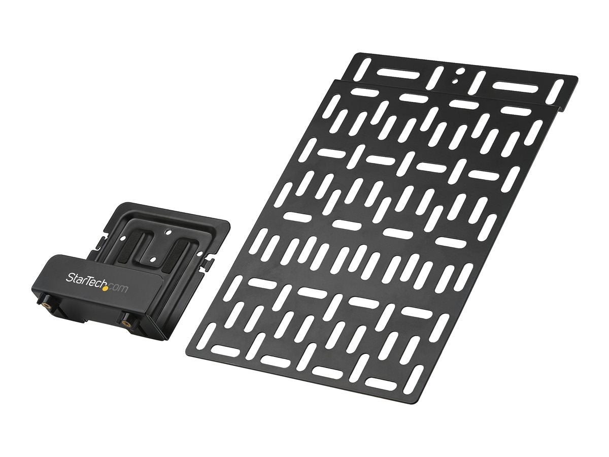 StarTech.com Universele Houder voor TV Accessoires - Beugel voor Media Player/Router/Modem/AV Switches & Extenders/CPU/Apple TV - Montage aan muur / achter TV - 5 kg (MDBOXMNT) - Bevestigingskit - voor mediaplayer - gepoedercoat staal - zwart - te be — Right-angle