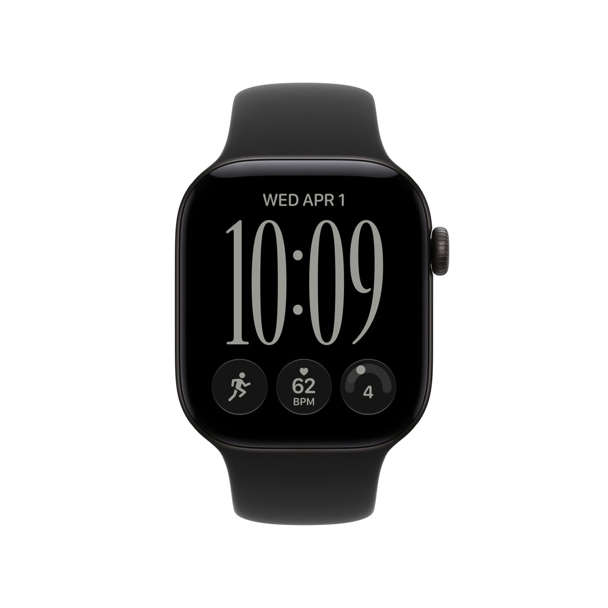 Apple Watch Series 12 GPS + Cellular 42mm Black Aluminium Case with Black Sport Band - S/M
