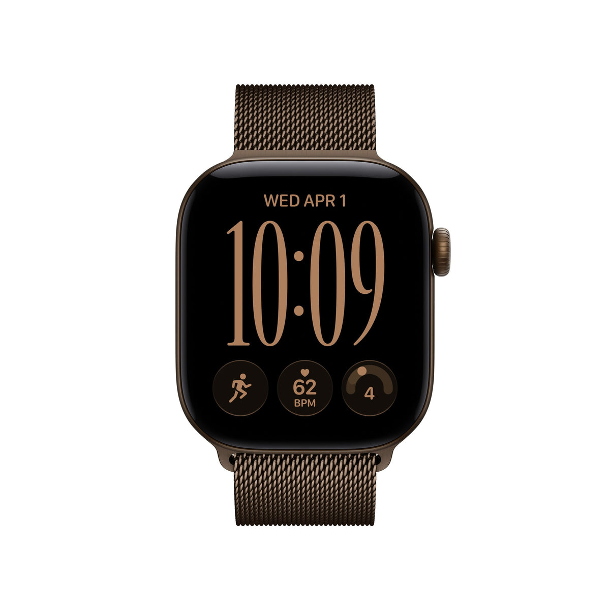 Apple Watch Series 12 GPS 42mm Dark Bronze Aluminium Case with Dark Bronze Milanese Loop