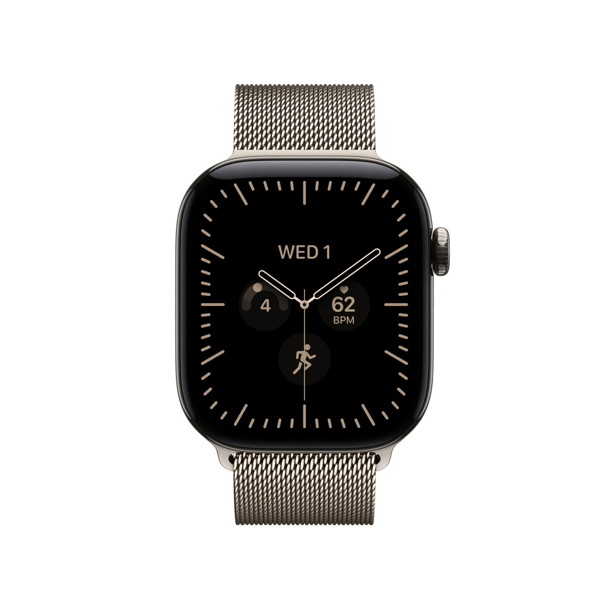 Apple Watch Series 12 GPS + Cellular 42mm Natural Titanium Case with Natural Milanese Loop
