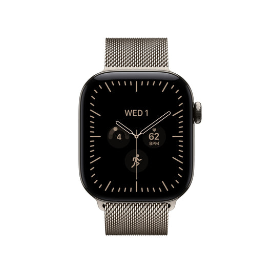 Apple Watch Series 12 GPS + Cellular 42mm Natural Titanium Case with Natural Milanese Loop