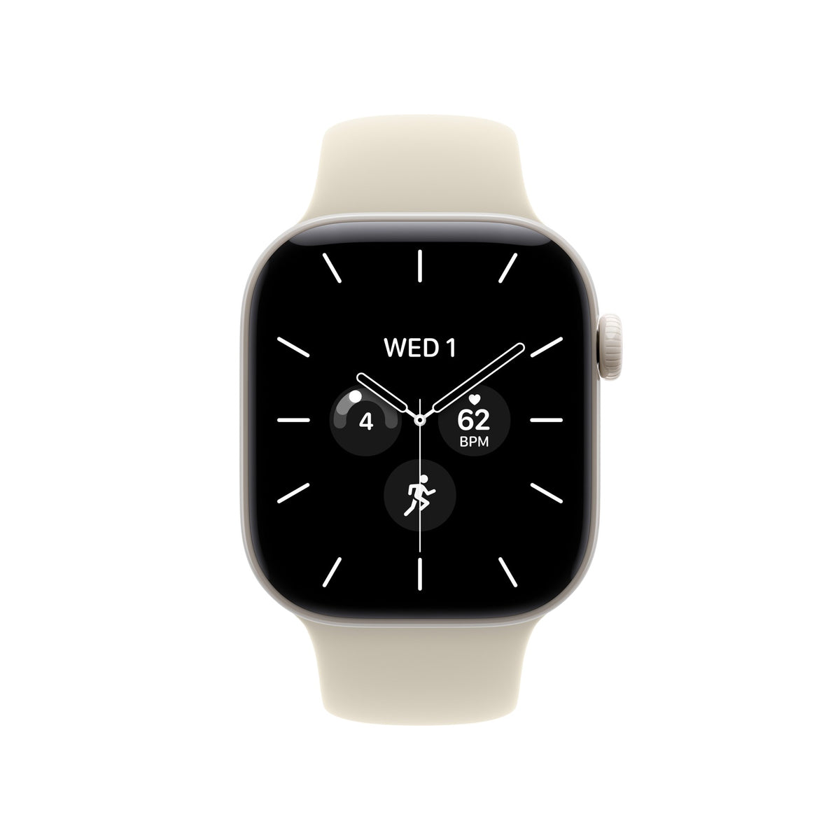 Apple Watch Series 12 GPS + Cellular 42mm Pearl White Ceramic Case with Sand Sport Band - M/L