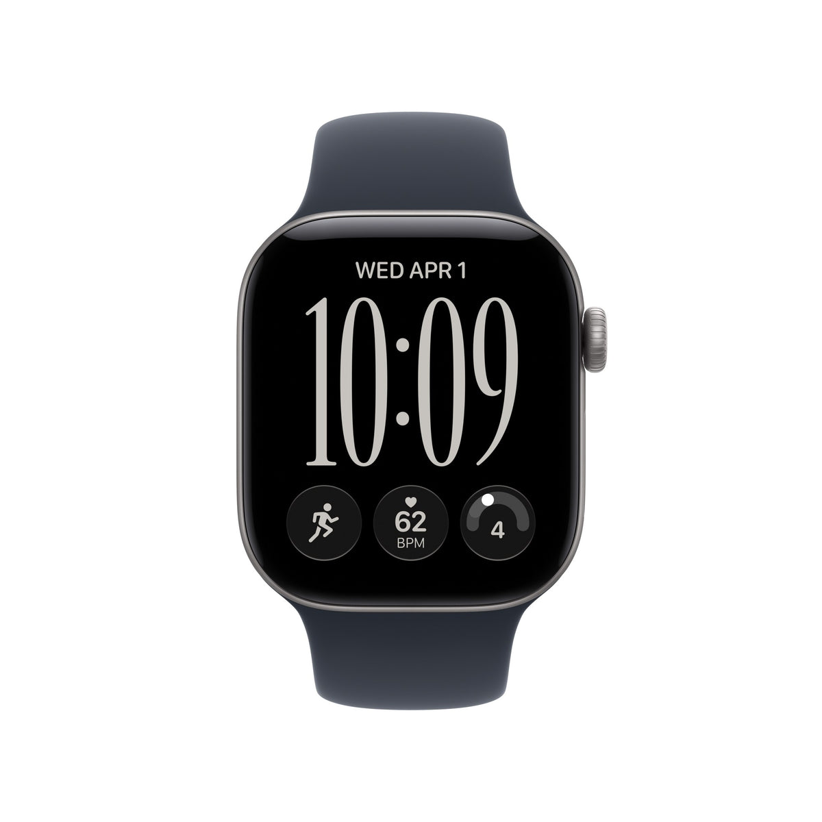Apple Watch Series 12 GPS + Cellular 42mm Space Grey Aluminium Case with Navy Blue Sport Band - M/L