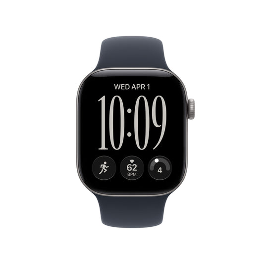 Apple Watch Series 12 GPS 42mm Space Grey Aluminium Case with Navy Blue Sport Band - S/M