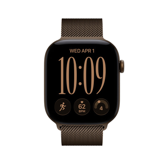 Apple Watch Series 12 GPS 46mm Dark Bronze Aluminium Case with Dark Bronze Milanese Loop - M/L