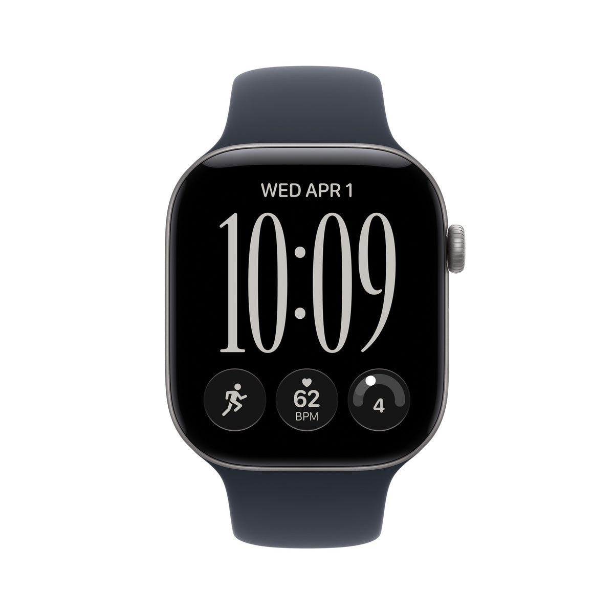 Apple Watch Series 12 GPS + Cellular 46mm Space Grey Aluminium Case with Navy Blue Sport Band - S/M