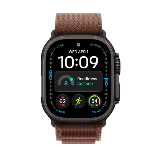 Apple Watch Ultra 4 GPS + Cellular 49mm Black Titanium Case with Burgundy Alpine Loop - S