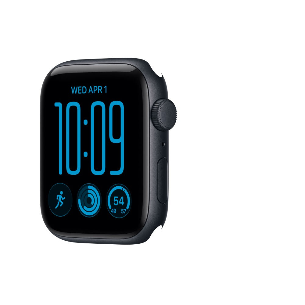 Apple Watch SE 3 GPS 44mm Midnight Aluminium Case with Navy Blue Sport Band - M/L