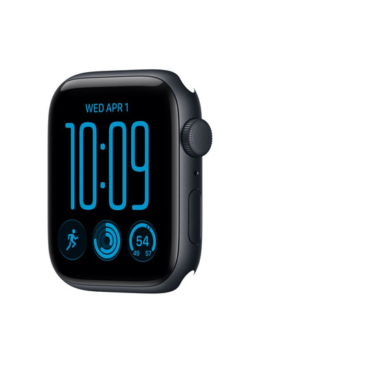Apple Watch SE 3 GPS 44mm Midnight Aluminium Case with Navy Blue Sport Band - M/L