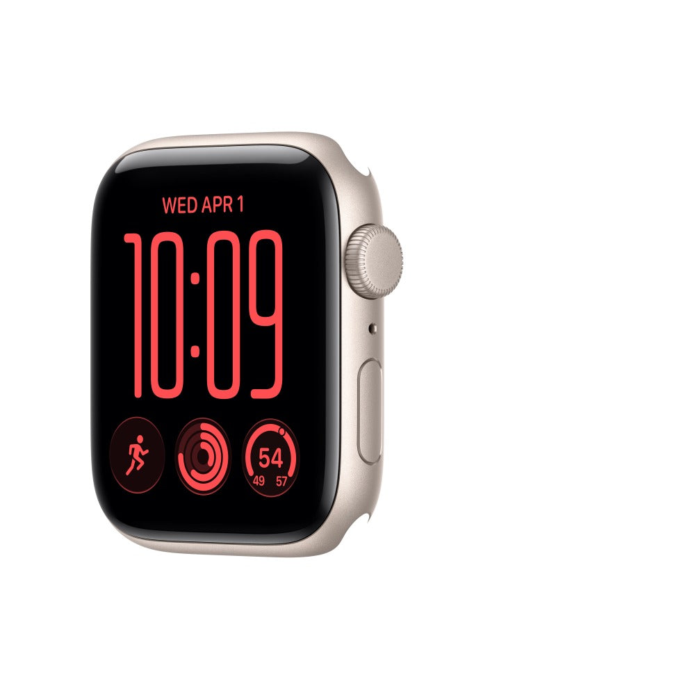 Apple Watch SE 3 GPS 44mm Starlight Aluminium Case with Sand Sport Band - M/L